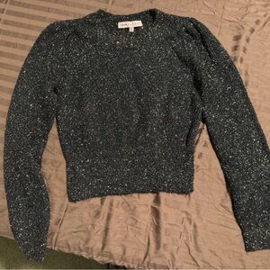 Crave Fame Black Sweater with Gold Threads